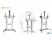 TECHLY 102734 Mobile stand for large TV LCD/LED/Plasma 60-100 100kg VESA 2 shelves