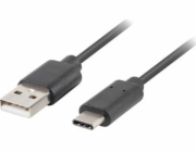 Lanberg USB-C - USB A kabel 0,5 m černý (CA-USBO-10CU-0005-BK)