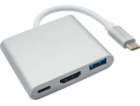 AKYGA HUB USB TYPE C/USB 3.0/USB C/HDMI AK-AD-57