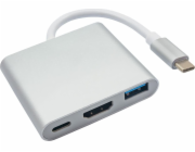 AKYGA HUB USB TYPE C/USB 3.0/USB C/HDMI AK-AD-57