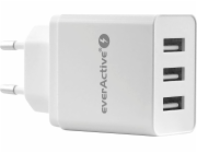 EverActive nabíječka 3 x USB 3,4A nabíječka (SC-300)