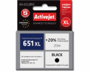 Activejet AH-651BRX ink (replacement for HP 651 C2P10AE; Premium; 20 ml; black)