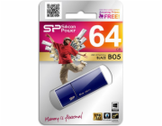 USB flash disk Silicon Power Blaze B05 64GB modrá