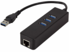 USB HUB LogiLink USB 3.0 3xUSB 3.0 1xRJ45 (UA0173A)