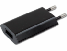 Mains Charger 100-240V - USB 5V 1A Slim Black