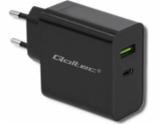 Qoltec 51717 Nabíječka | 45 W | 5-20V | 2.25-3A | USB typu C PD | USB | Černá