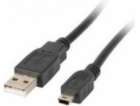 Lanberg USB kabel USB 2.0 MINI KABEL AM-BM5P (CANON) ČERN...