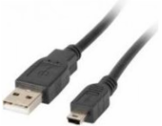 Lanberg USB kabel USB 2.0 MINI KABEL AM-BM5P (CANON) ČERNÝ FERIT 1,8M LANBERG CA-USBK-11CC-0018-BK - CA-USBK-11CC-0018-BK