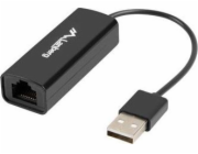 Lanberg NC-0100-01 kabelové rozhraní a přechodky USB-A RJ-45 Černá