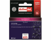 Activejet AH-655MR ink for HP printer; HP 655 CZ111AE replacement; Premium; 12 ml; magenta