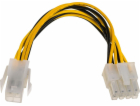 Akyga AK-CA-10 power cable Black  Yellow 0.15 m