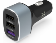 Car charger KRUX 3x USB QC 3.0