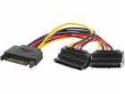 Lanberg POWER SATA KABEL (M) -&gt; SATA (F) 90 X2 15CM LA...