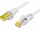 Lanberg PATCHCORD CAT.6A S/FTP LSZH CU 3M ŠEDÁ VLOUPICE P...