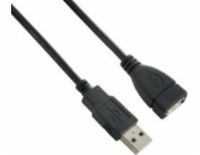 Lanberg USB kabel Prodlužovací USB 2.0 AM-AF černý 1,8m (CA-USBE-10CC-0018-BK)