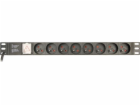 Gembird EG-PDU-014-F Gembird PDU 8 zásuvek, 1U, 16 A, 3m