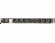 Gembird EG-PDU-014 Gembird PDU 8 schucko, C14, 1U, 10 A, 3m