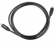 Lanberg CA-CMCM-40CU-0018-BK USB-C M / M 2.0, 1,8m LANBERG USB-C M / M 2.0 kabel 1,8m, černý, rychlé nabíjení 4.0