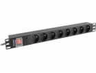 Lanberg PDU lišta napájecí 1U 16A 2m 8 gn. PDU-08E-0200-BK