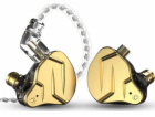 KZ Acoustics ZSN Pro X with microphone. Gold in-ear earph...