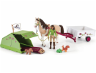 Schleich 42533 Sarah s koníkem a zvířátky kempují