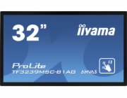 Dotykový monitor IIYAMA 32" TF3239MSC-B1AG: AMVA, FullHD, capacitive, 12P, 500cd/m2, VGA, HDMI, DP, 24/7, IP54, černý