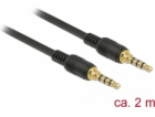 Kabel Delock Jack 3,5mm - Jack 3,5mm 2m czarny (85598)