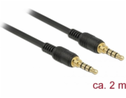 Kabel Delock Jack 3,5mm - Jack 3,5mm 2m czarny (85598)