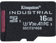 Kingston MicroSDHC karta 16GB Industrial C10 A1 pSLC Card Single Pack