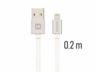 Swissten Datový Kabel Textile Usb / Lightning 0,2 M Stříbrný