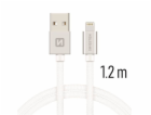 Swissten Datový Kabel Textile Usb / Lightning 1,2 M Stříbrný