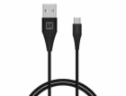 Data kabel SWISSTEN microUSB (9mm) 1,5m, černá