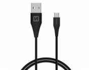 Data kabel SWISSTEN microUSB (9mm) 1,5m, černá