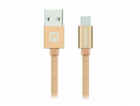 Swissten Datový Kabel Textile Usb / Usb-C 1,2 M Zlatý