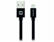 Swissten Datový Kabel Textile Usb / Lightning 0,2 M Černý