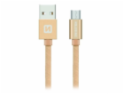 Swissten Datový Kabel Textile Usb / Micro Usb 1,2 M Zlatý