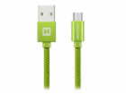 Swissten Datový Kabel Textile Usb / Micro Usb 1,2 M Zelený