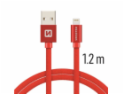 Swissten Datový Kabel Textile Usb / Lightning 1,2 M Červený