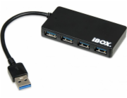 iBox IUH3F56 interface hub USB 3.2 Gen 1 (3.1 Gen 1) Type-A 5000 Mbit/s Black