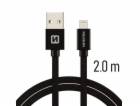 Swissten Datový Kabel Textile Usb / Lightning 2,0 M Černý