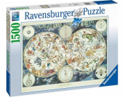 Puzzle 1500 dílků Mapa s fantastickými zvířaty