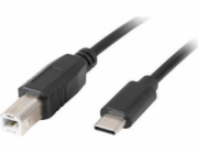 Lanberg CA-USBA-14CC-0030-BK cable 3m USB 2.0 USB C USB B Ferrit Black