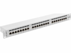 Patch Panel 24 Port 1U Kat.5E szary ekranowany