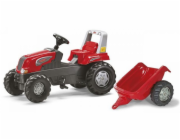 Hračka Rolly Toys Šlapací traktor Junior s vlečkou červený akční