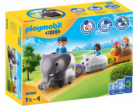 Můj tahací vláček se zvířátky Playmobil, 1.2.3, 9 dílků