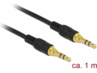 Delock Stereo Jack Cable 3.5 mm 3 pin male > male 1 m black