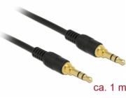 Delock Stereo Jack Cable 3.5 mm 3 pin male > male 1 m black