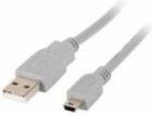 LANBERG USB MINI (M) na USB-A (M) 2.0 kabel 1,8m, šedý (C...