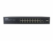 Switch Adex ADS216GRP-VPO-2FO-RM managovatelný, 16x GLAN, 15x PoE-in reverzní, 1x PoE-out, 2x SFP