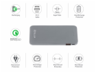 Tellur Power Bank QC 3.0 Fast Charge, 5000mAh, 3in1 gray